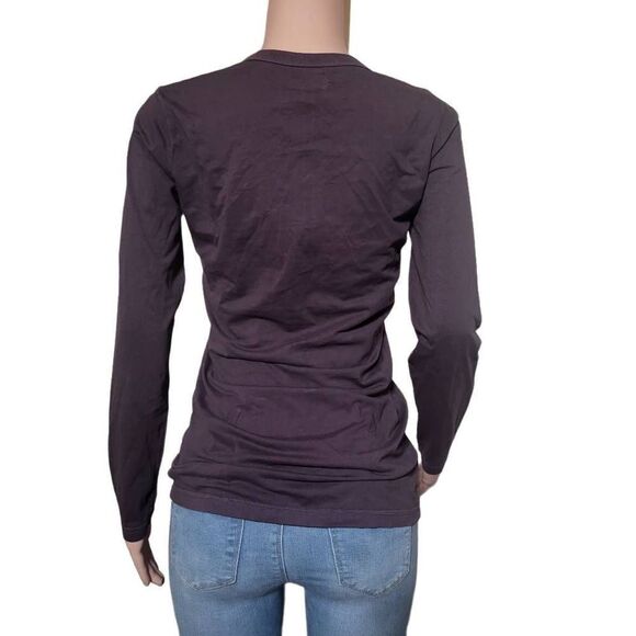 Pulp raising women's long sleeves henley raisin pullover top size L,S,M,XL - Picture 3 of 5